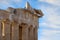The Propylaea was the monumental gateway to the Acropolis of Athens. Detail of the frieze, cornice and the doric order capitals