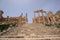 The Propylaeae. The ruins of the Roman city of Heliopolis or Baalbek in the Beqaa Valley. Baalbek, Lebanon