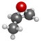 Propylene oxide molecule. Used as fumigant in pasteurization of almonds and pistachio nuts.