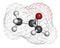 Propylene oxide molecule. Used as fumigant in pasteurization of almonds and pistachio nuts.