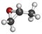 Propylene oxide molecule. Used as fumigant in pasteurization of almonds and pistachio nuts.