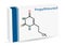 Propylthiouracil, PTU molecule. It is thiourea derivative with antithyroid property, used to treat hyperthyroidism. Skeletal