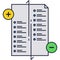 Pros and cons assessment analysis icon vector