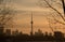 Prospect of spring dawn and Toronto skyline