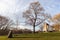 Prospect Terrace Park in the College Hill Neighborhood of Providence Rhode Island before a Sunset