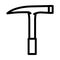 prospectors hammer line icon vector illustration