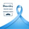 Prostate Cancer Awareness month background. Vector illustration of Blue ribbon