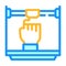 prostheses 3d printing color icon vector illustration