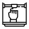 prostheses 3d printing line icon vector illustration