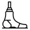 Prosthesis foot icon, outline style