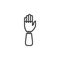 Prosthesis hand line icon