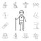 Prosthesis, physiotherapy, man icon. Physiotherapy icons universal set for web and mobile