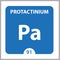 Protactinium Chemical 91 element of periodic table. Molecule And Communication Background. Protactinium Chemical Pa, laboratory