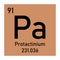 Protactinium chemical symbol