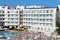 Protaras, Cyprus - Oct 12. 2019. Tsokkos Odessa Beach hotel, Outdoors