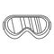 Protect goggles icon, outline style