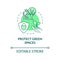 Protect green spaces green concept icon