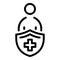 Protect human health icon, outline style