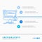 protect, protection, lock, safety, secure Infographics Template for Website and Presentation. Line Blue icon infographic style