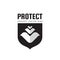 Protect shield - concept logo design. Protection icon. Vector illustration.