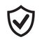 Protect shield flat icon . Encrypted symbol icon