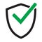 Protect shield flat icon . Encrypted symbol icon