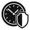 Protect time icon simple vector. Safe clock