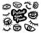 Protect your peace hand drawn vector illustration in cartoon comic style eyes lashes pupil human organ