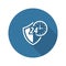 Protected 24-hour Icon. Flat Design