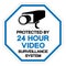 Protected By 24 Hour Video Surveillance System Symbol Sign, Vector Illustration, Isolate On White Background Label. EPS10