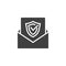 Protected email vector icon