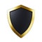 Protected guard shield concept. Safety badge color icon. Security label