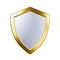 Protected guard shield concept. Safety badge color icon. Security label