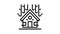 Protected house roof icon animation