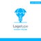 Protected Ideas, Copyright, Defense, Idea, Patent Blue Solid Logo Template. Place for Tagline