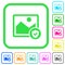 Protected image vivid colored flat icons