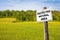 Protected Natural Area written on a field sign - image with copy space