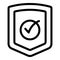 Protected overview icon outline vector. Financial result