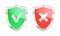 Protected shield icons. Vector illustration