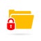 Protected web folder vector icon