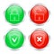 Protection buttons. Vector illustration.