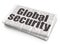 Protection concept: Global Security on Newspaper background