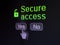 Protection concept: Opened Padlock icon and Secure