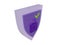 Protection enabled violet symbol. 3d render.