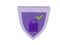 Protection enabled violet symbol. 3d render.