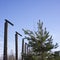 protection fence with barbed wire