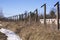 protection fence with barbed wire