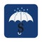 Protection money concept. Safe and secure investment, insurance. Vector illustration flat design style. Umbrella as a shield to