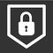 Protection secure private.safe secure padlock icon.Lock on Shield Vector Icon