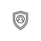 Protection Shield outline icon